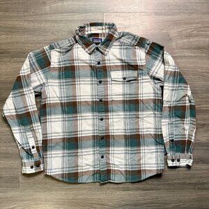 Patagonia Men's Fjord Flannel Shirt - White/Brown